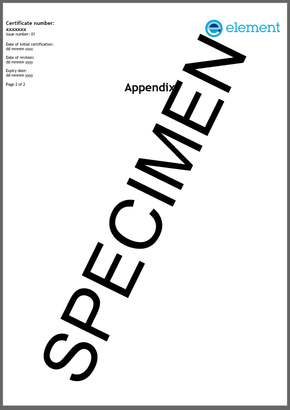 ETS COC APPENDIX