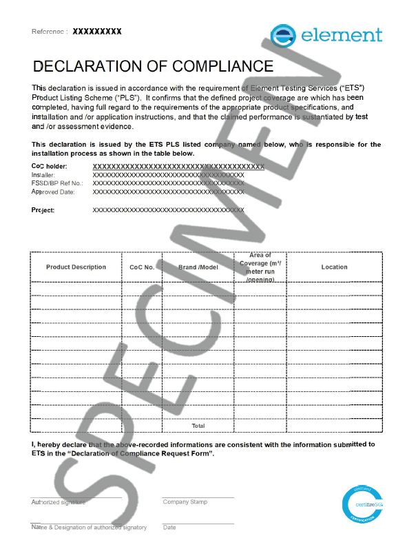 ETS Sample DoC
