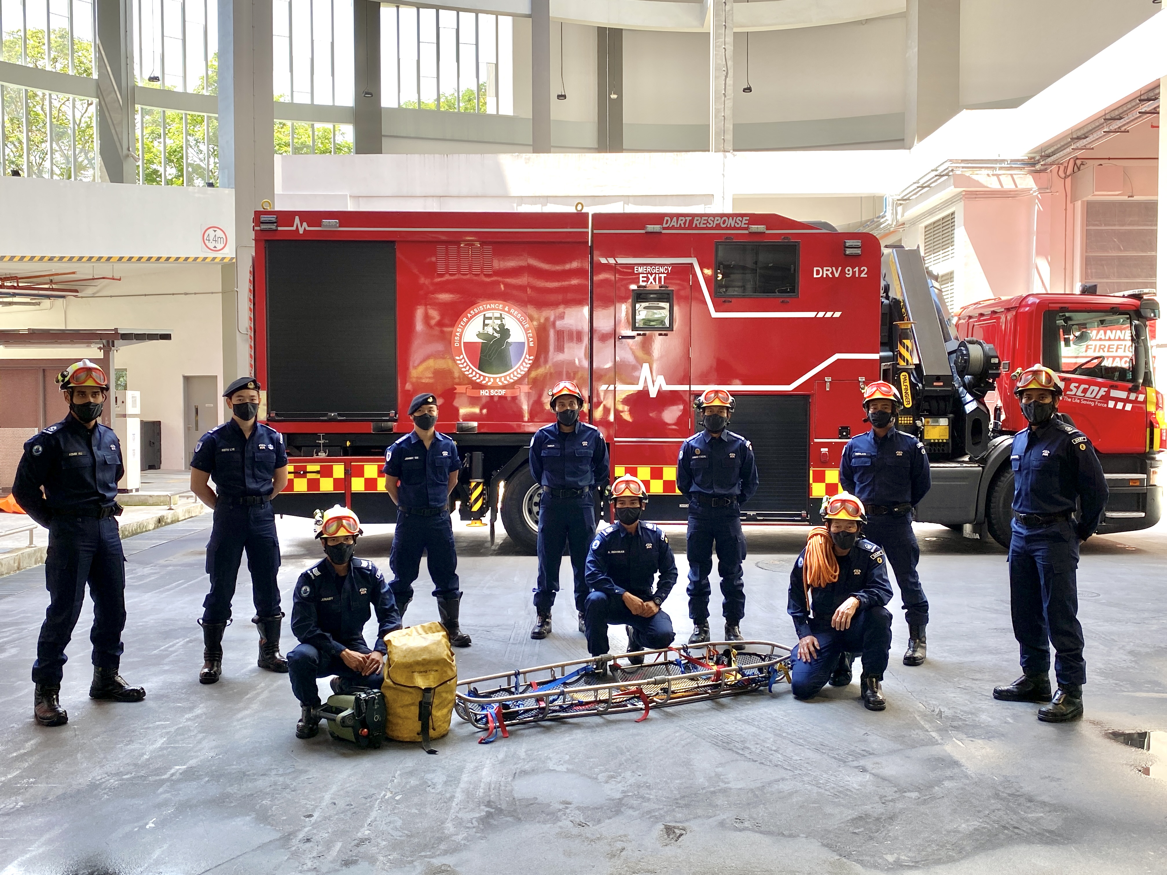 The team of FRS and DART rescuers