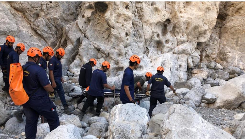 Trainees from ADCDA conducting a mountain rescue as part of the training curriculum