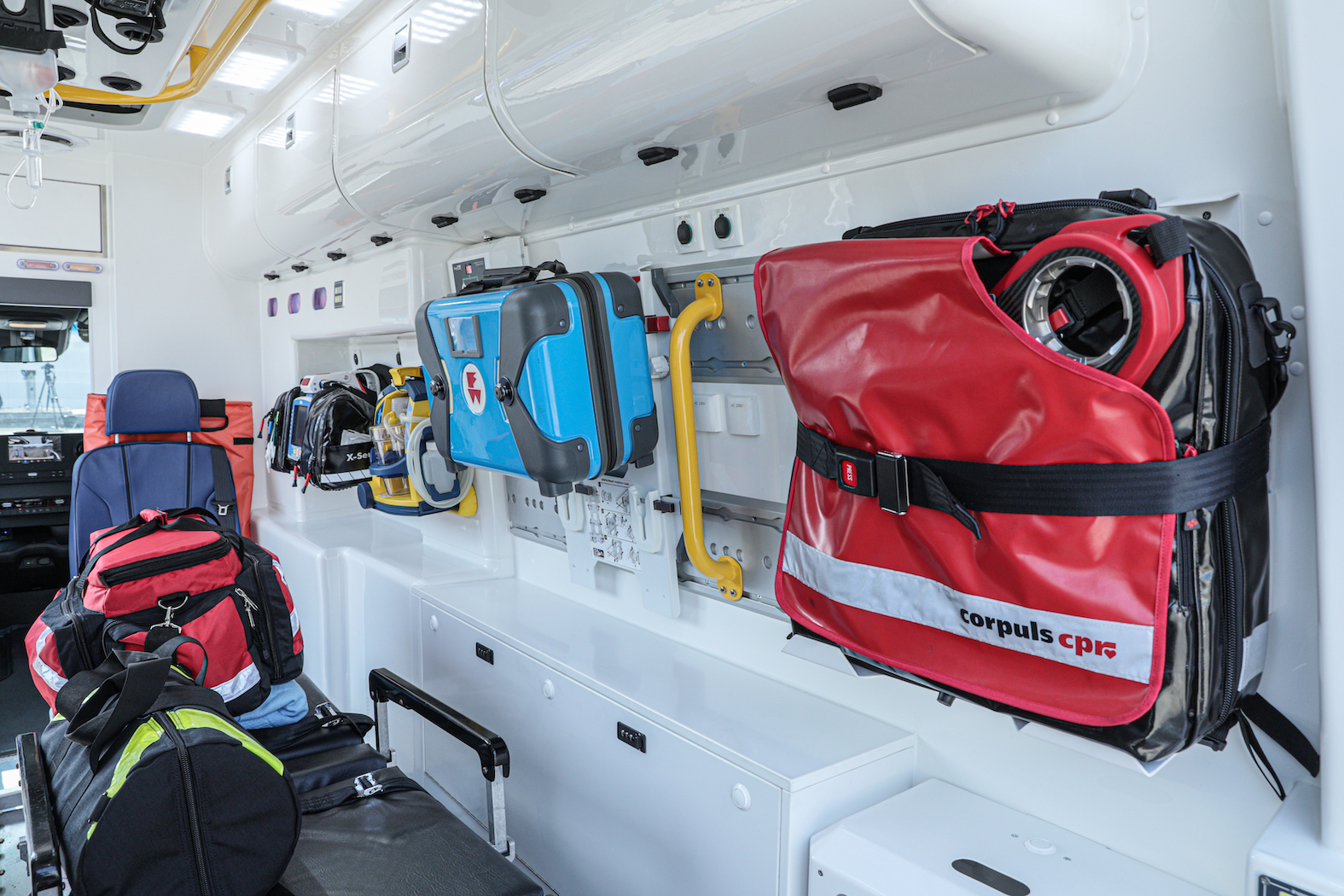 The interior of the seventh-generation ambulance.