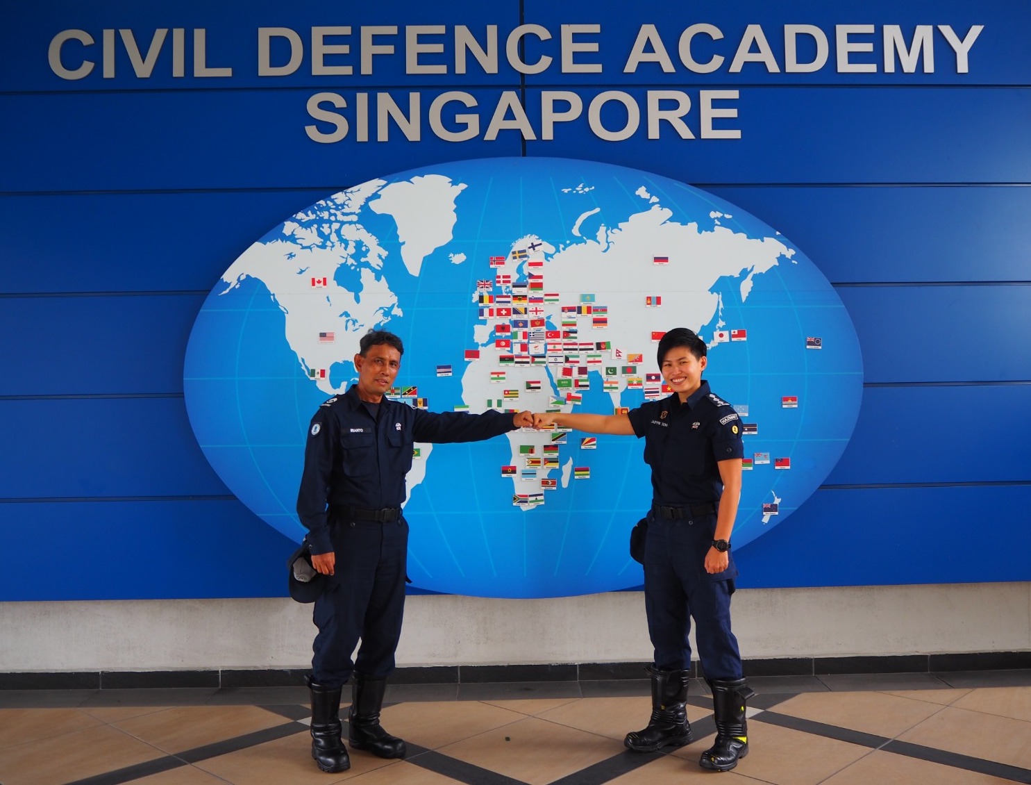SWO1 Irianto Bin Marino (left) and CPT Jadyn Toh Pei Xuan (right)
