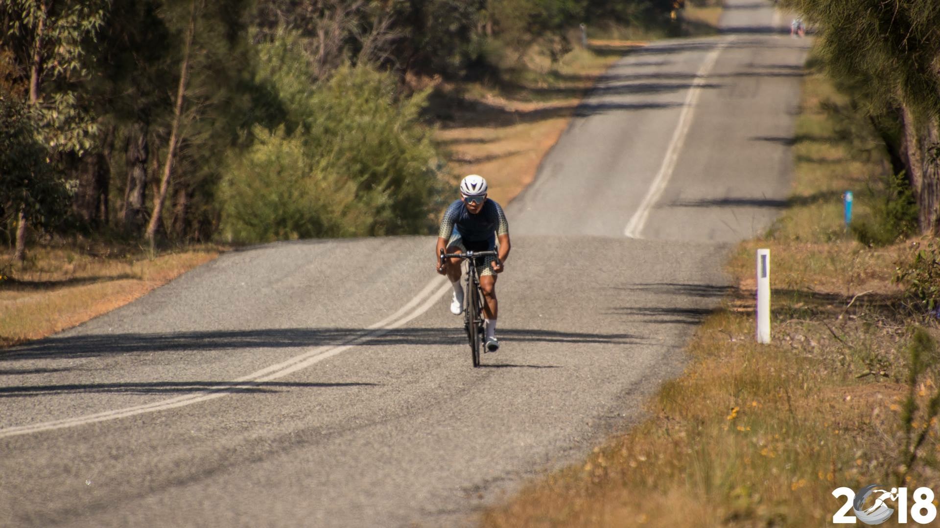 SSG Ahmad Ridhwan in the middle of the race during 2018 Australasian Police and Emergency Services Games (APES) in Mandurah, Australia.