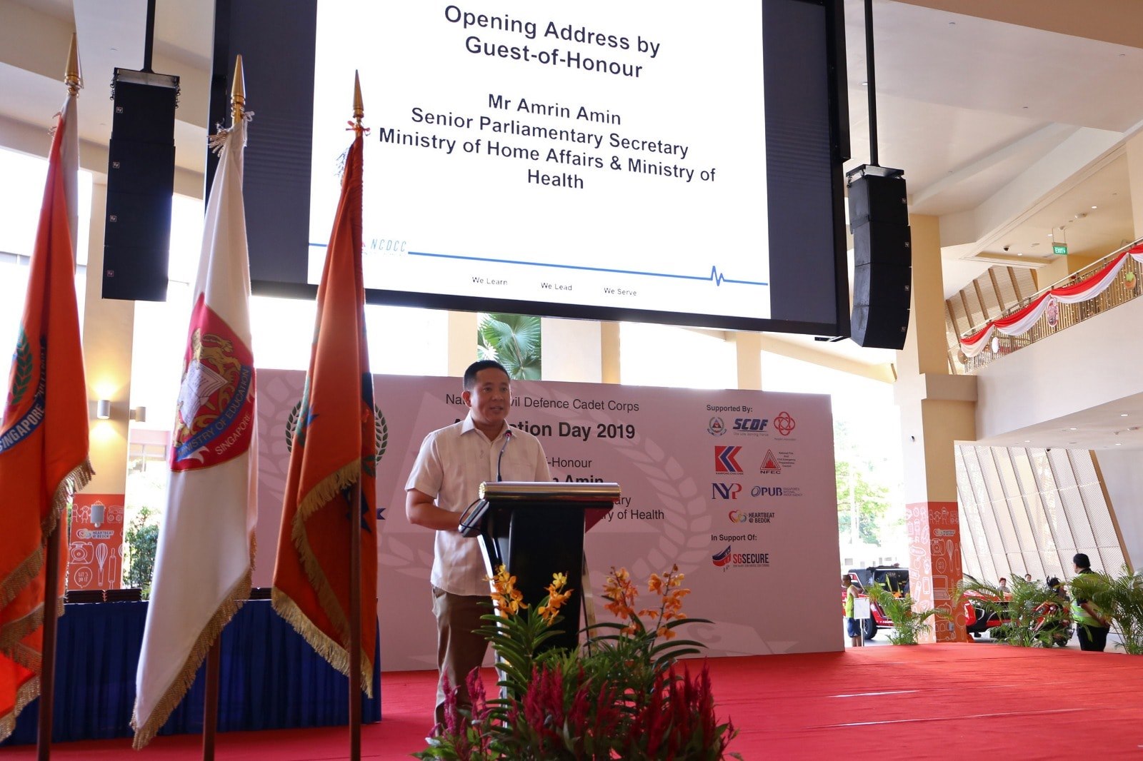 Mr Amrin Amin delivering his opening address