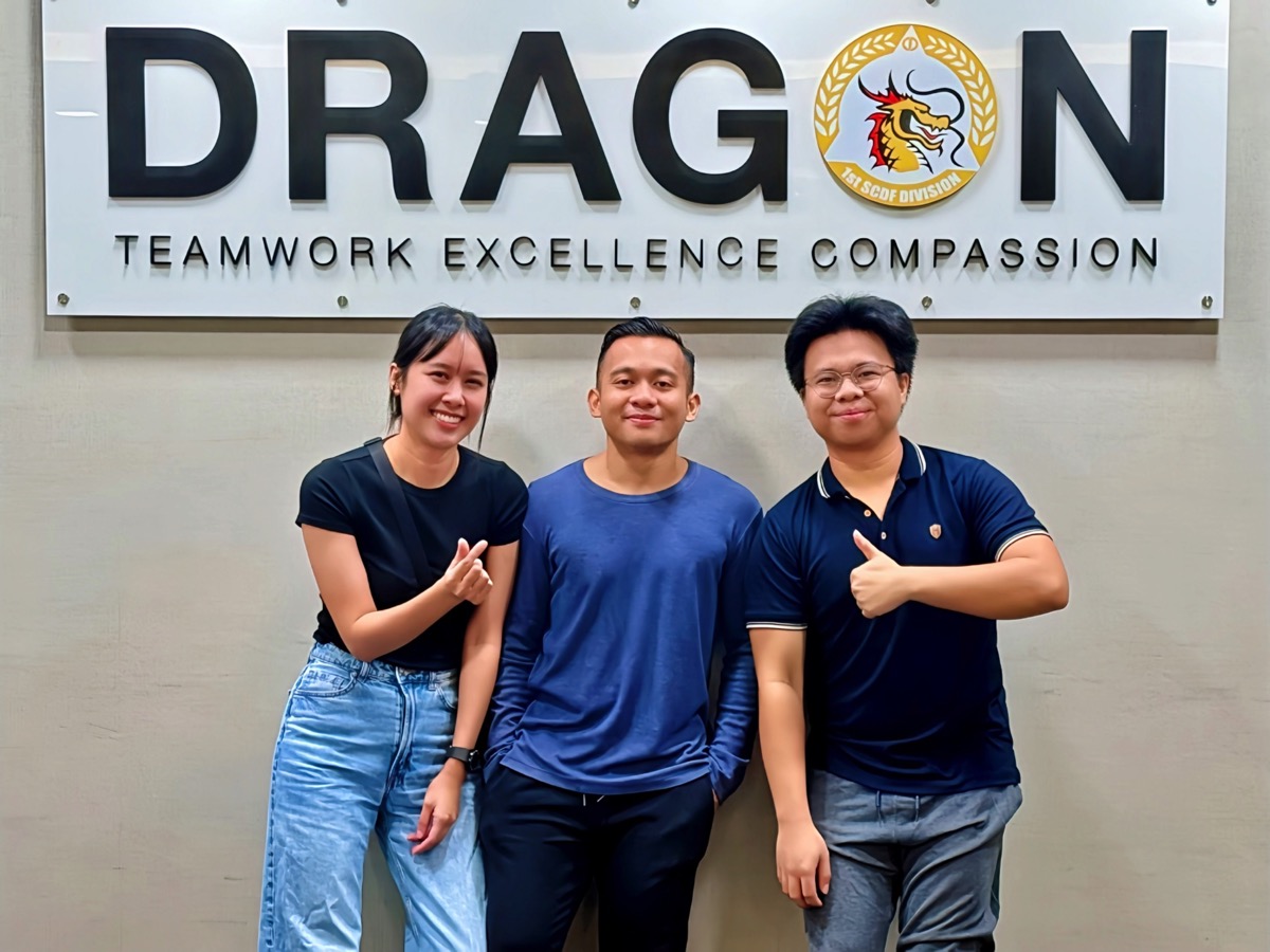 [From left to right] Our young officers exuding energy and youthfulness in their casual streetwear.